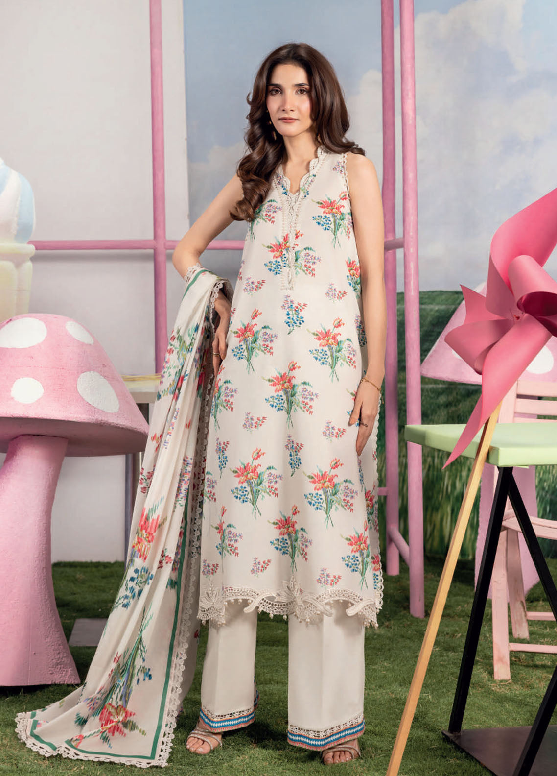 M Basic Spring Summer By Maria B Embroidered Lawn 3 Piece Unstitched Suit MB26MBSS D-6A M Basic Spring Summer By Maria B Embroidered Lawn 3 Piece Unstitched Suit MB26MBSS D-6A