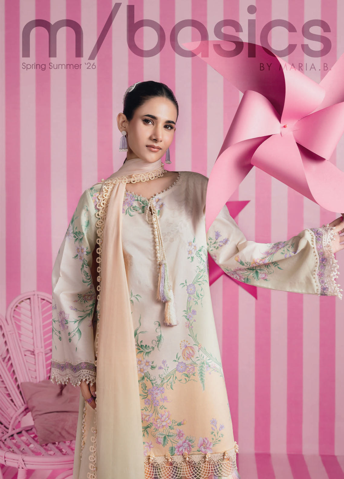 M Basic Spring Summer By Maria B Embroidered Lawn 3 Piece Unstitched Suit MB26MBSS D-7A M Basic Spring Summer By Maria B Embroidered Lawn 3 Piece Unstitched Suit MB26MBSS D-7A
