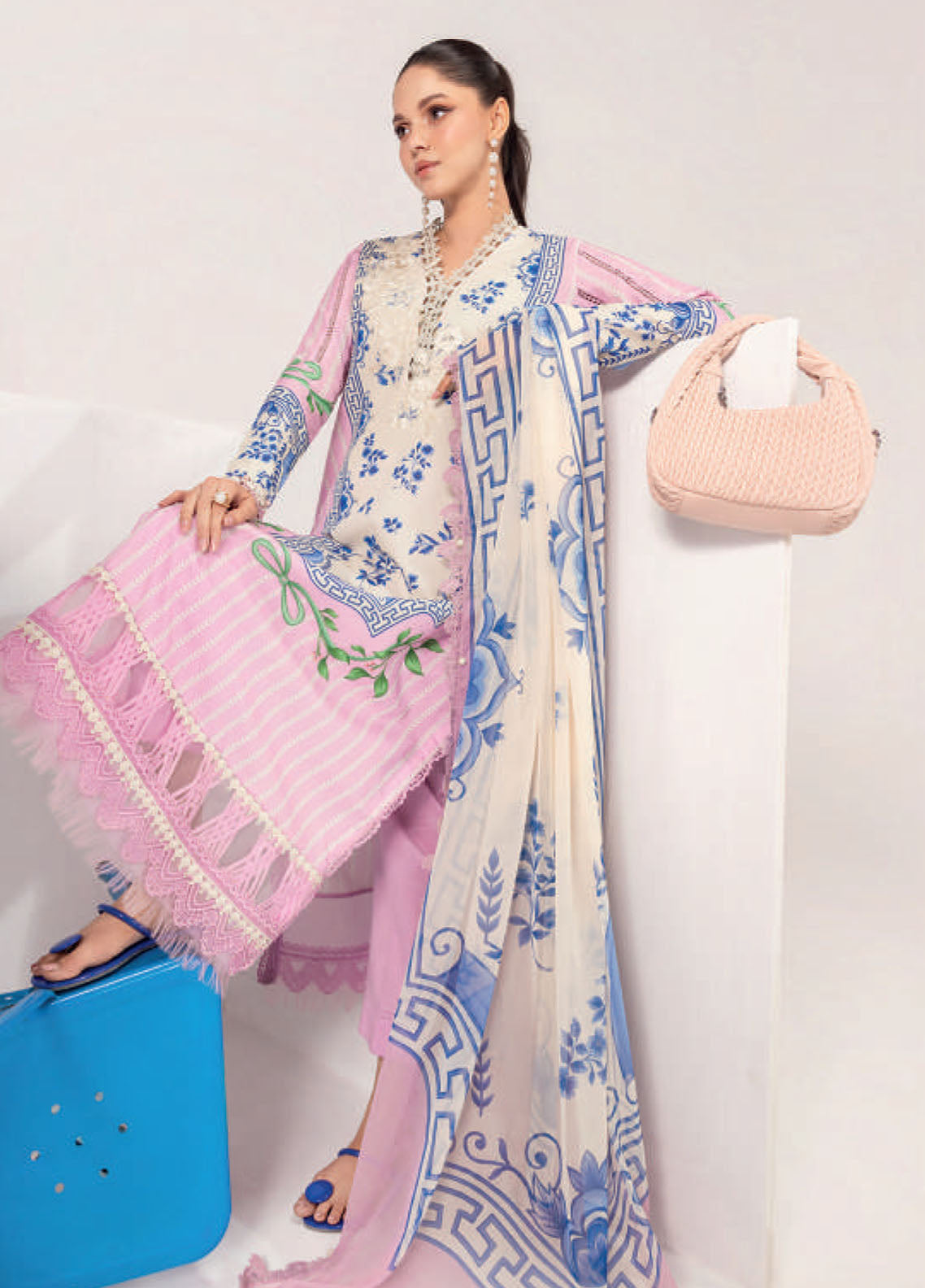 M Basic Spring Summer By Maria B Embroidered Lawn 3 Piece Unstitched Suit MB26MBSS D-9B M Basic Spring Summer By Maria B Embroidered Lawn 3 Piece Unstitched Suit MB26MBSS D-9B