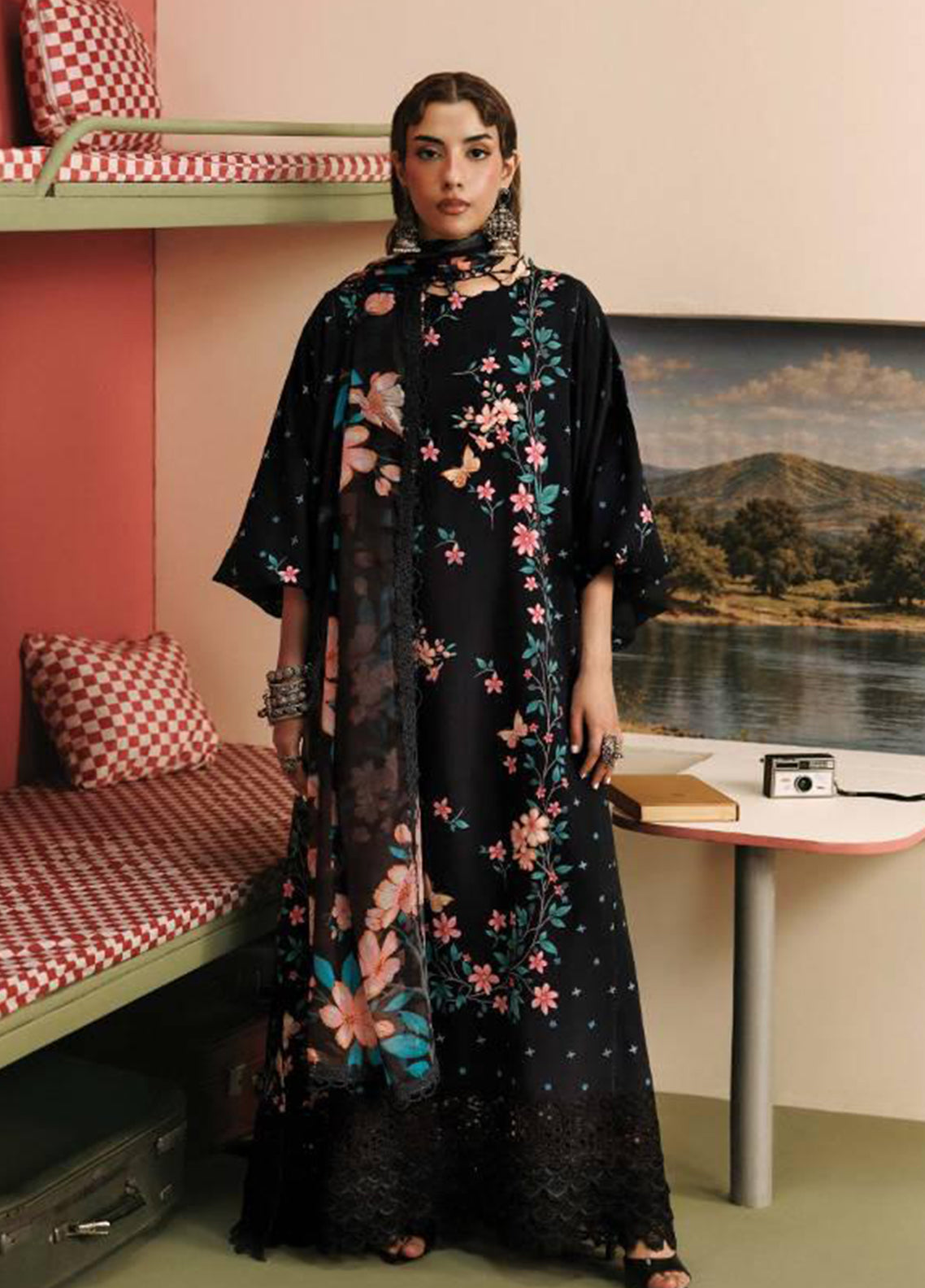 M Basics Agla Station By Maria B Embroidered Linen 3 Piece Unstitched Suit MB26AGW D-07B M Basics Agla Station By Maria B Embroidered Linen 3 Piece Unstitched Suit MB26AGW D-07B