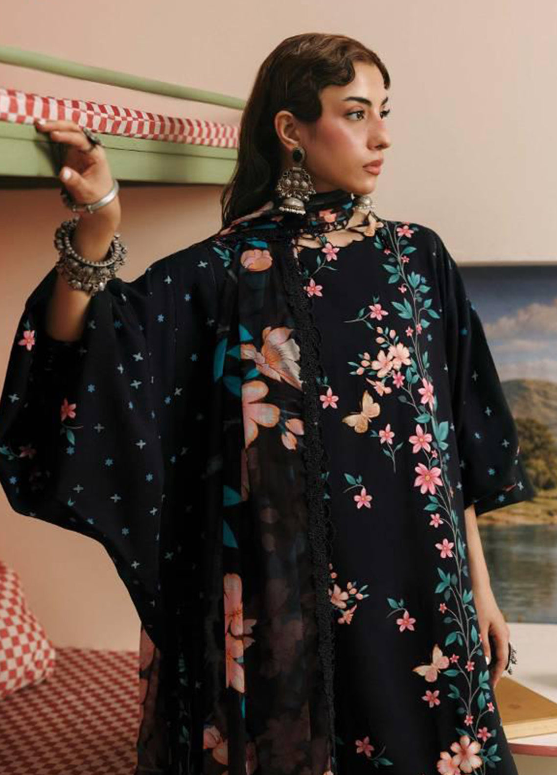 M Basics Agla Station By Maria B Embroidered Linen 3 Piece Unstitched Suit MB26AGW D-07B M Basics Agla Station By Maria B Embroidered Linen 3 Piece Unstitched Suit MB26AGW D-07B