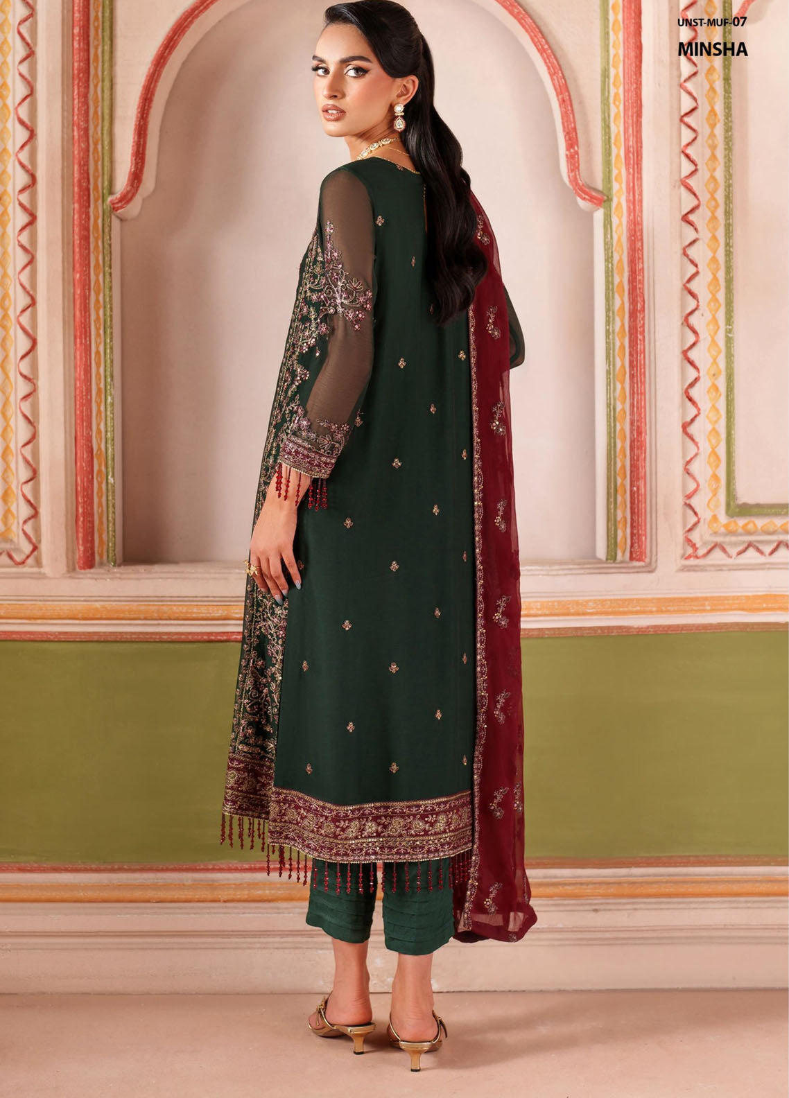 Mahrosh by Zarif Embroidered Chiffon Suits Unstitched 3 Piece - ZF25MF 07 MINSHA Mahrosh by Zarif Embroidered Chiffon Suits Unstitched 3 Piece - ZF25MF 07 MINSHA