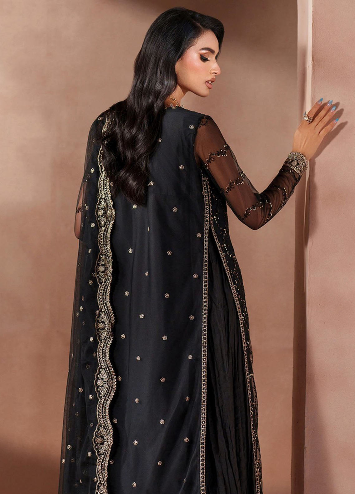 Mahrosh by Zarif Embroidered Net Suits Unstitched 3 Piece - ZF25MF 01 ISHAAL Mahrosh by Zarif Embroidered Net Suits Unstitched 3 Piece - ZF25MF 01 ISHAAL