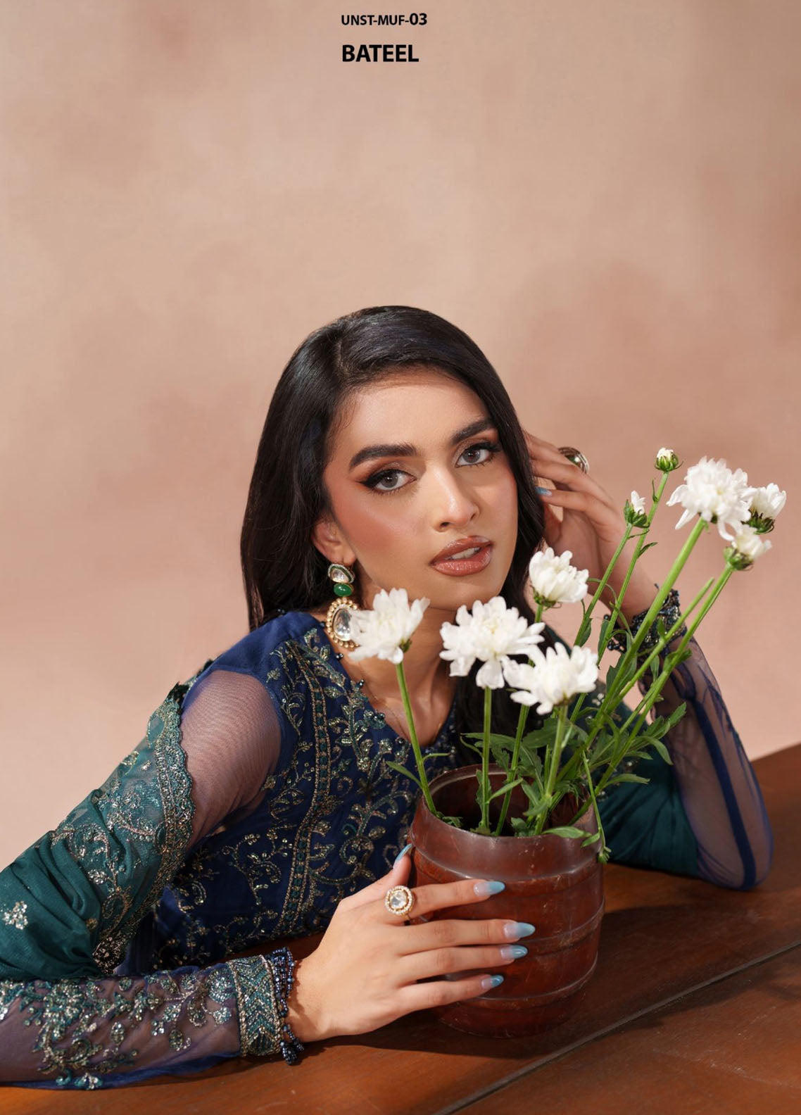 Mahrosh by Zarif Embroidered Net Suits Unstitched 3 Piece - ZF25MF 03 BATEEL Mahrosh by Zarif Embroidered Net Suits Unstitched 3 Piece - ZF25MF 03 BATEEL