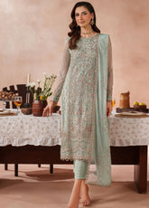 Mahrosh by Zarif Embroidered Net Suits Unstitched 3 Piece - ZF25MF 05 ZARQA