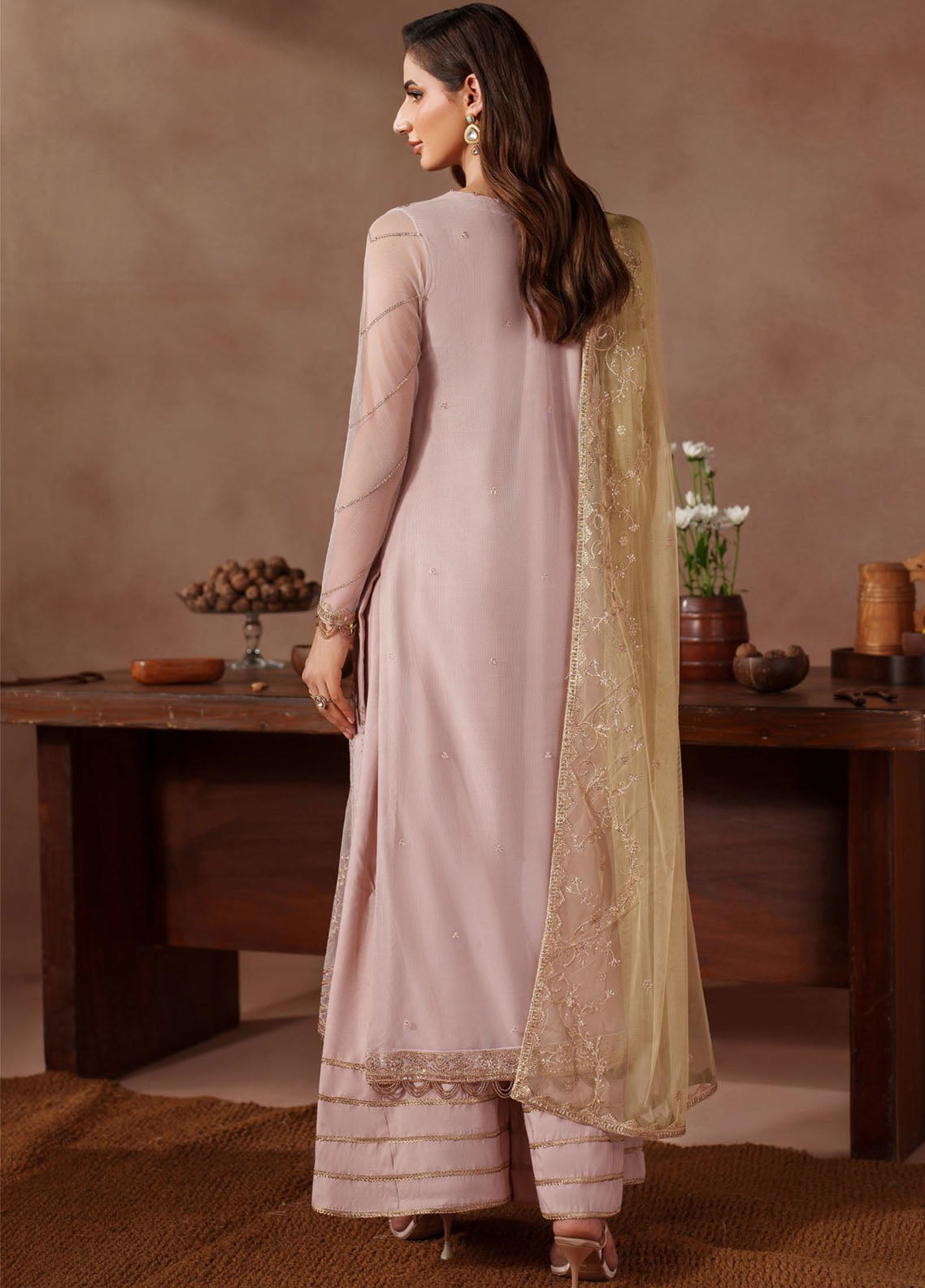 Mahrosh by Zarif Embroidered Net Suits Unstitched 3 Piece - ZF25MF 06 ZINOOR Mahrosh by Zarif Embroidered Net Suits Unstitched 3 Piece - ZF25MF 06 ZINOOR