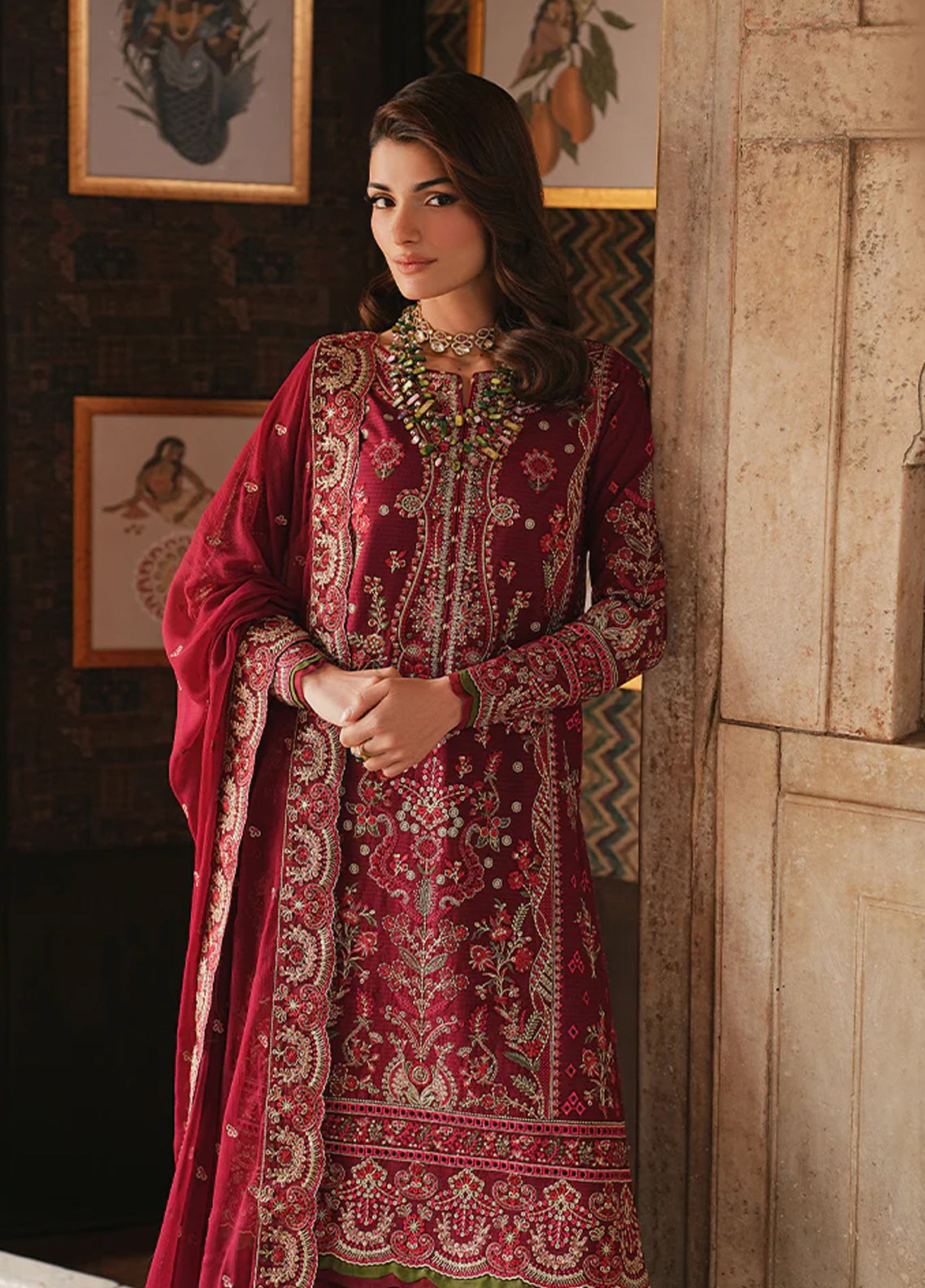 Maisone By Gulaal Luxury Embroidered Lawn 3 Piece Unstitched Suit GL26DLLV1 D-15 MIREVRA Maisone By Gulaal Luxury Embroidered Lawn 3 Piece Unstitched Suit GL26DLLV1 D-15 MIREVRA