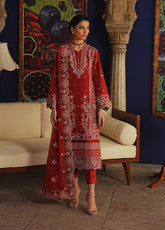 Maisone By Gulaal Luxury Embroidered Lawn 3 Piece Unstitched Suit GL26DLLV1 D-19 ZAFIELLE