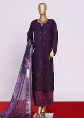 Majestic By HZ Textiles Embroidered Silk 3 Piece Stitched Suit HZ26MESSP D-REP-001