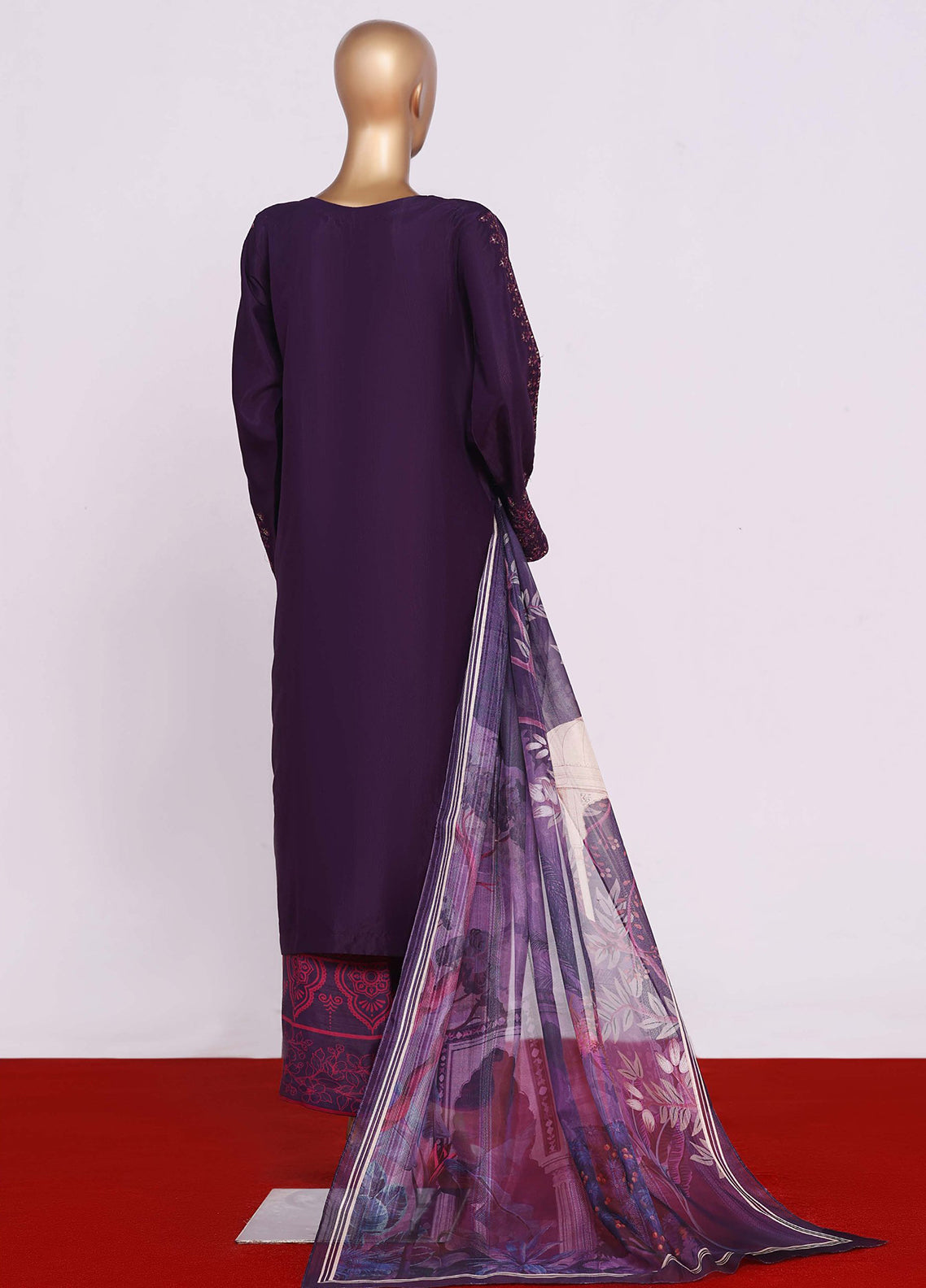 Majestic By HZ Textiles Embroidered Silk 3 Piece Stitched Suit HZ26MESSP D-REP-001 Majestic By HZ Textiles Embroidered Silk 3 Piece Stitched Suit HZ26MESSP D-REP-001