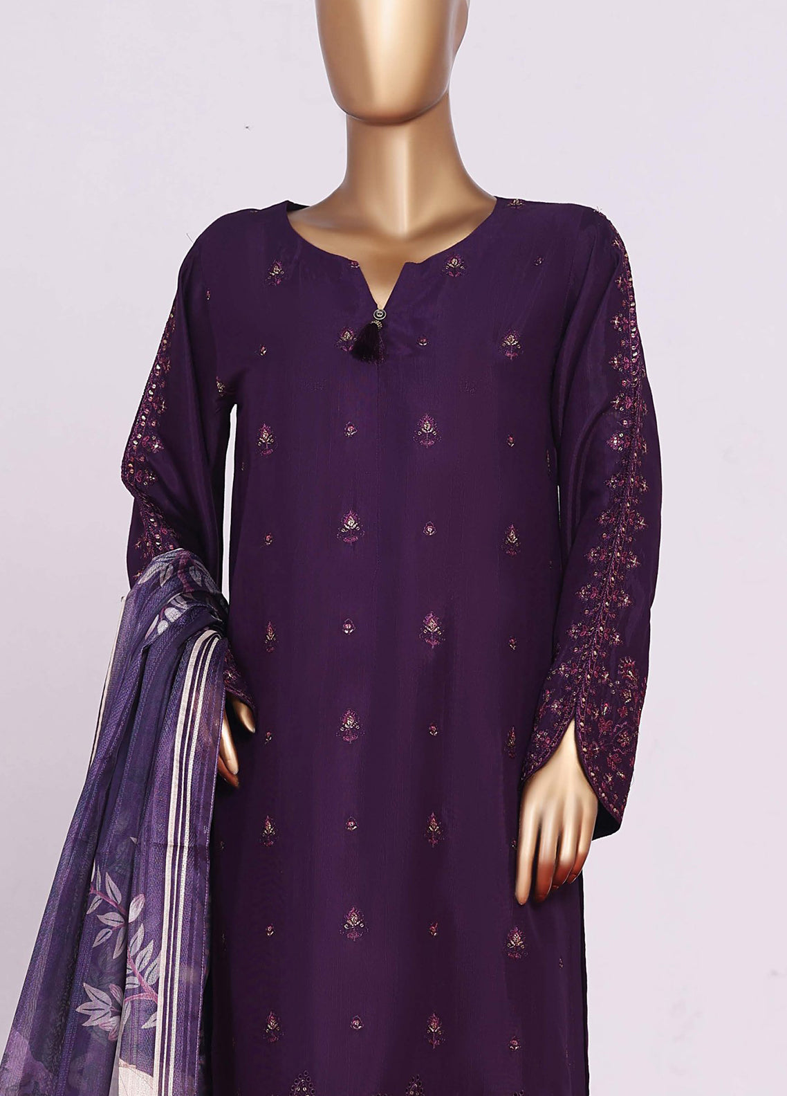 Majestic By HZ Textiles Embroidered Silk 3 Piece Stitched Suit HZ26MESSP D-REP-001 Majestic By HZ Textiles Embroidered Silk 3 Piece Stitched Suit HZ26MESSP D-REP-001
