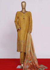 Majestic By HZ Textiles Embroidered Silk 3 Piece Stitched Suit HZ26MESSP D-REP-004
