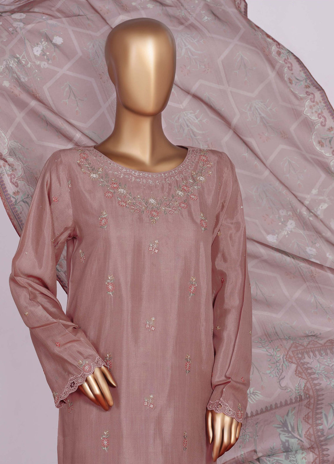 Majestic By HZ Textiles Embroidered Silk 3 Piece Stitched Suit HZ26MESSP D-REP-005 Majestic By HZ Textiles Embroidered Silk 3 Piece Stitched Suit HZ26MESSP D-REP-005