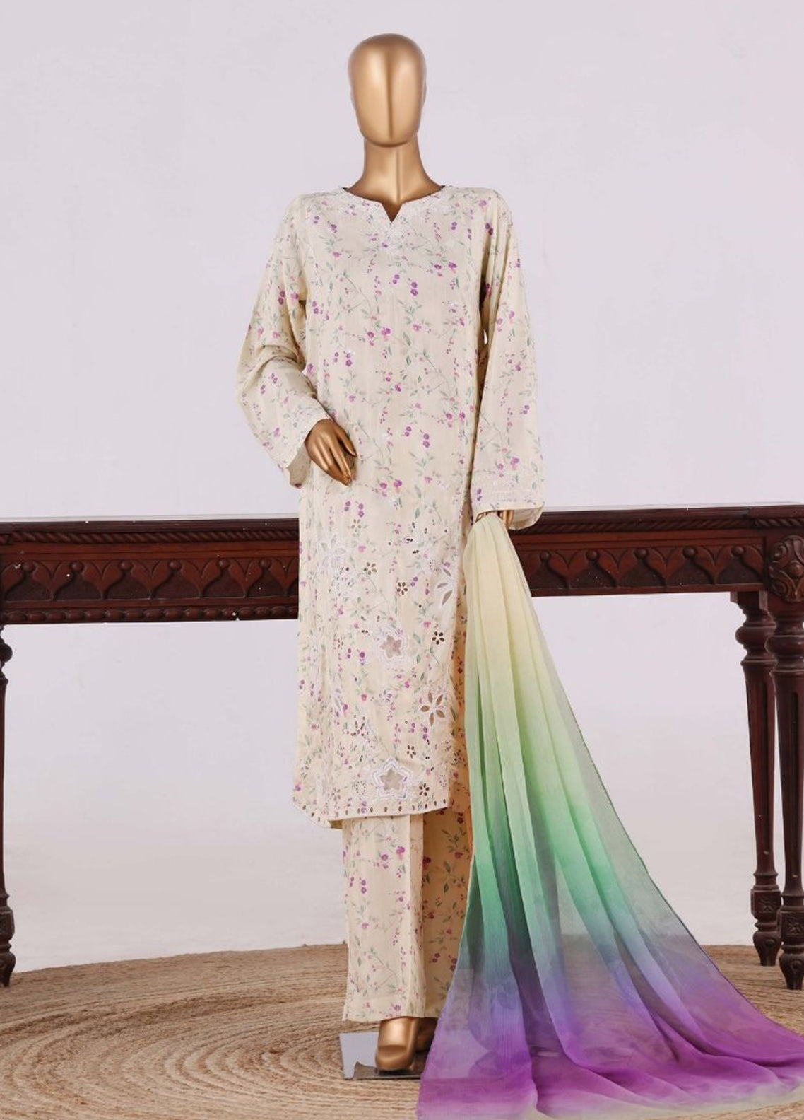 Majestic By HZ Textiles Embroidered Silk 3 Piece Stitched Suit HZ26MESSP D-RPE-2610 Majestic By HZ Textiles Embroidered Silk 3 Piece Stitched Suit HZ26MESSP D-RPE-2610