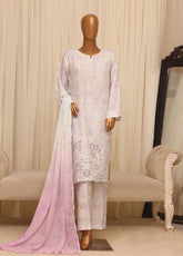 Majestic Prints By HZ Textiles Embroidered Silk 3 Piece Stitched Suit HZ26MPEL D-XRPE-004 WISTERIA
