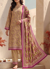 Malhar By VS Textile Printed Karandi 3 Piece Unstitched Dress VS26MV2 D-KW-144 Yellow - Front View