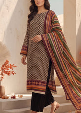 Malhar By VS Textile Printed Karandi 3 Piece Unstitched Suit VS26MV2 D-KW-142 Black Multi - Front View
