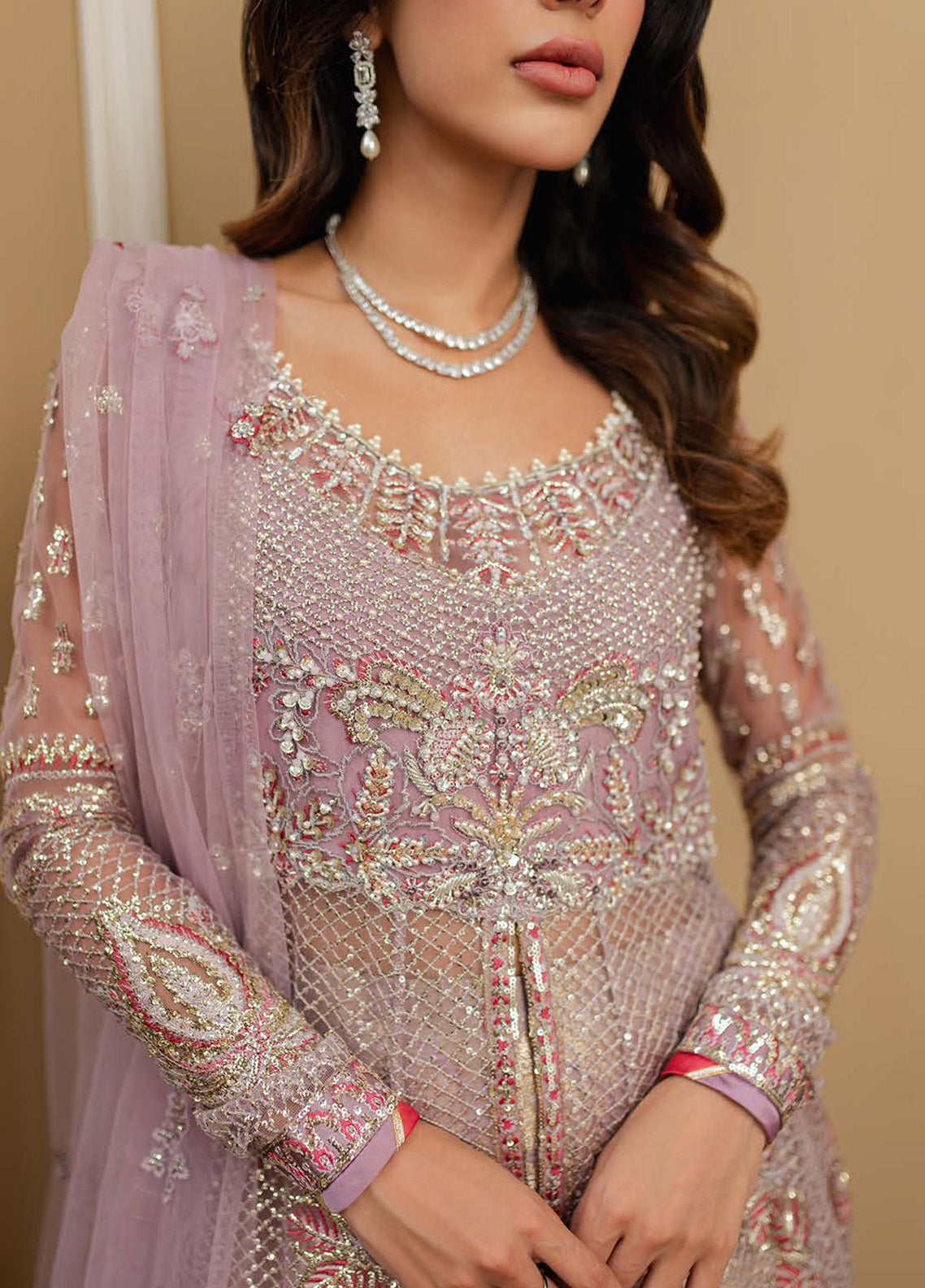 Mann Mein Tu by Mushq Embroidered Net Suits Unstitched 3 Piece - MQ25MMT MWD-05 WADAY Mann Mein Tu by Mushq Embroidered Net Suits Unstitched 3 Piece - MQ25MMT MWD-05 WADAY