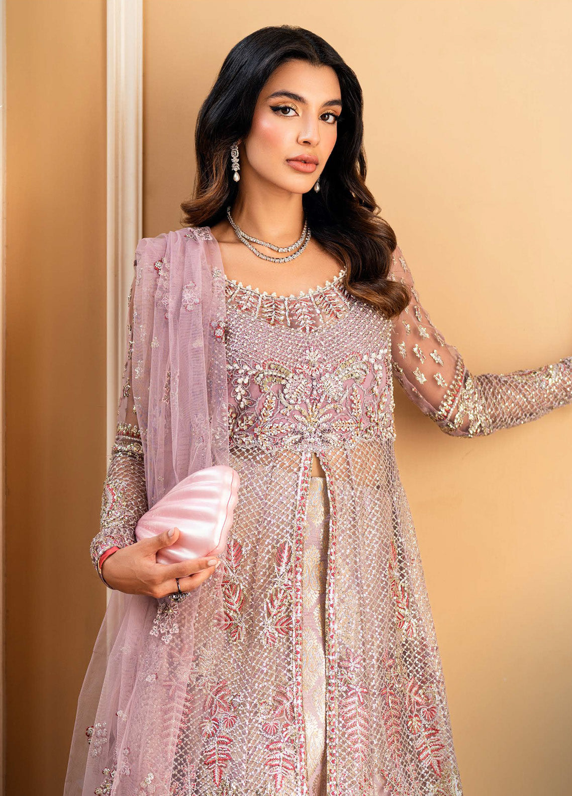 Mann Mein Tu by Mushq Embroidered Net Suits Unstitched 3 Piece - MQ25MMT MWD-05 WADAY Mann Mein Tu by Mushq Embroidered Net Suits Unstitched 3 Piece - MQ25MMT MWD-05 WADAY