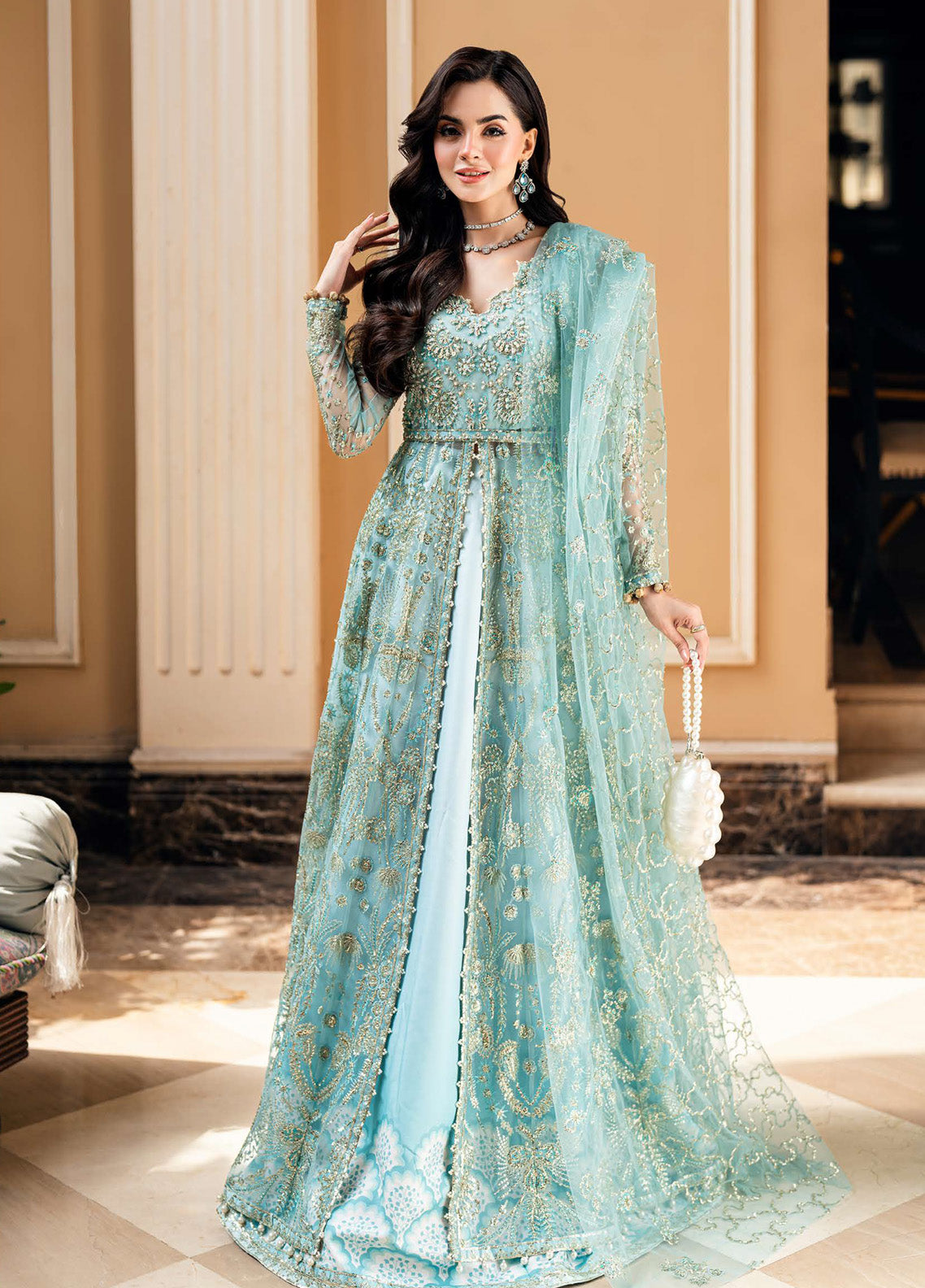 Mann Mein Tu by Mushq Embroidered Net Suits Unstitched 3 Piece - MQ25MMT MWD-06 DOU PAL Mann Mein Tu by Mushq Embroidered Net Suits Unstitched 3 Piece - MQ25MMT MWD-06 DOU PAL