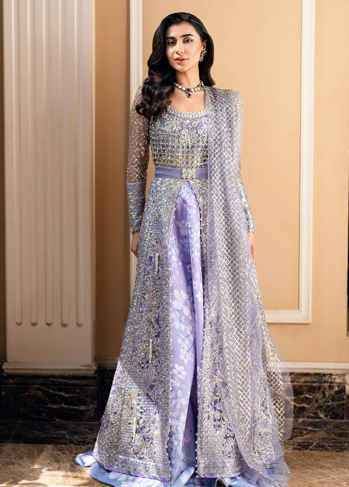 Mann Mein Tu by Mushq Embroidered Net Suits Unstitched 3 Piece - MQ25MMT MWD-08 PAYAAL Mann Mein Tu by Mushq Embroidered Net Suits Unstitched 3 Piece - MQ25MMT MWD-08 PAYAAL