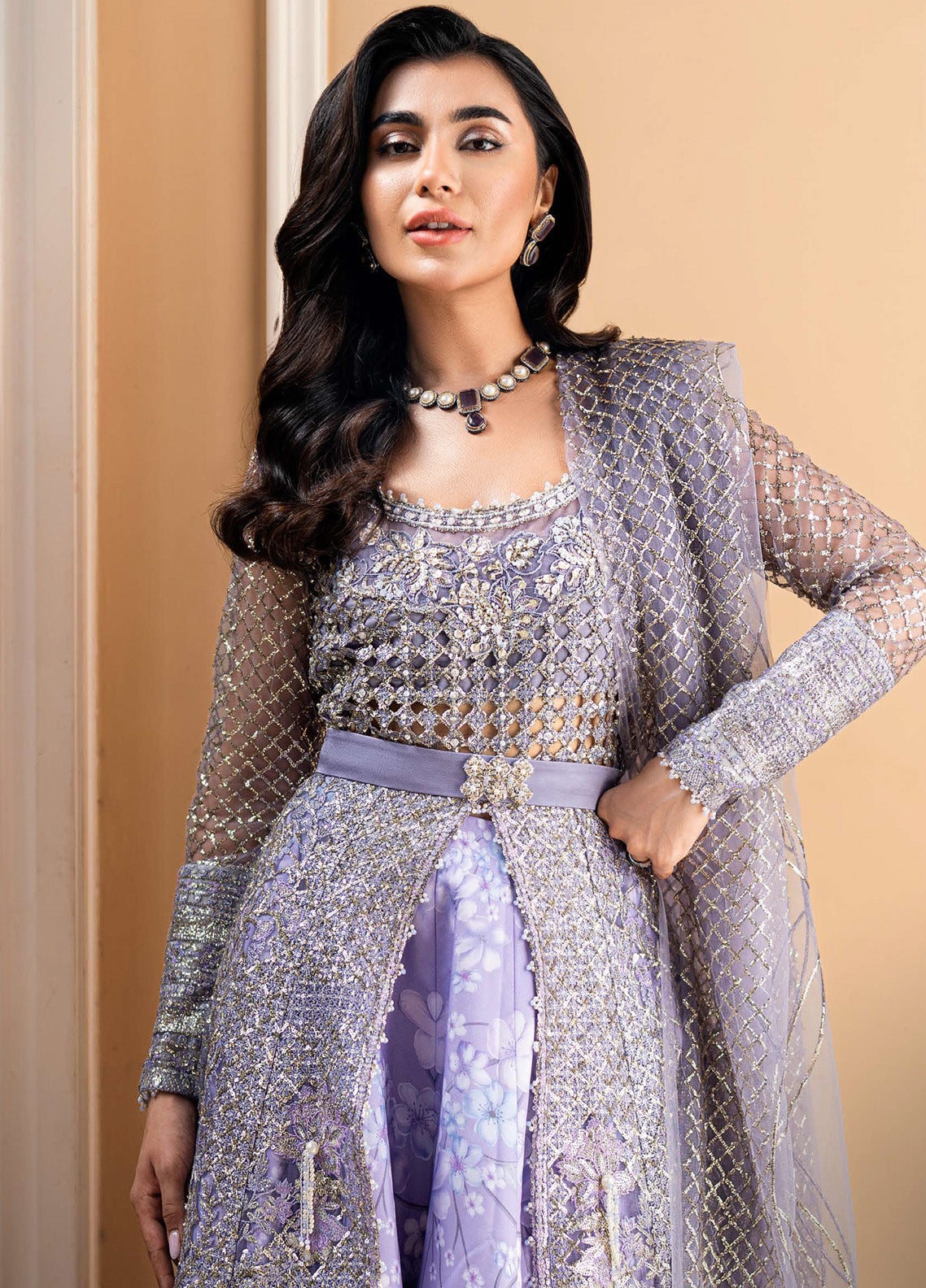 Mann Mein Tu by Mushq Embroidered Net Suits Unstitched 3 Piece - MQ25MMT MWD-08 PAYAAL Mann Mein Tu by Mushq Embroidered Net Suits Unstitched 3 Piece - MQ25MMT MWD-08 PAYAAL