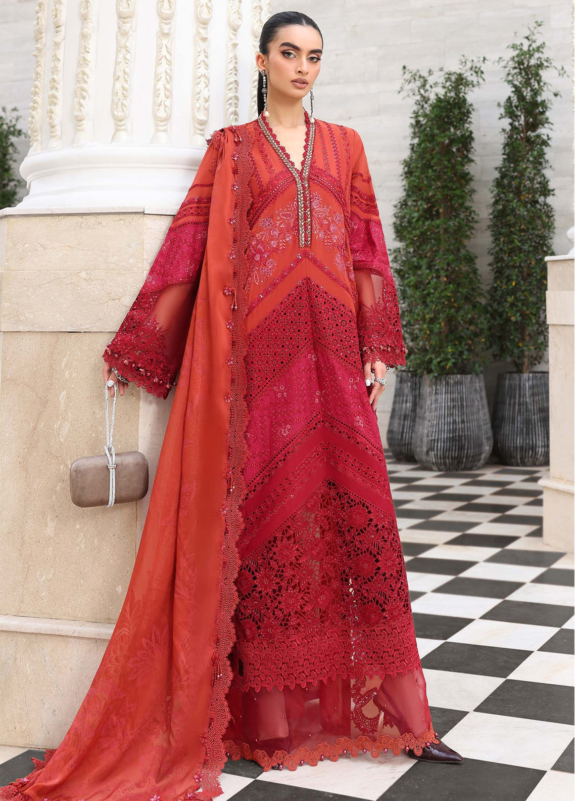 Maria B Luxury Embroidered Lawn 3 Piece Unstitched Suit MB26LLEV2 D-13 Maria B Luxury Embroidered Lawn 3 Piece Unstitched Suit MB26LLEV2 D-13