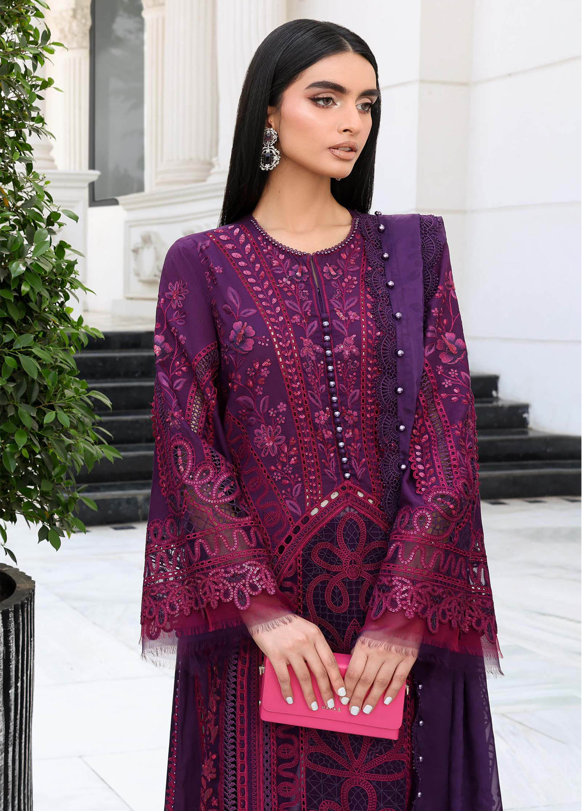 Maria B Luxury Embroidered Lawn 3 Piece Unstitched Suit MB26LLEV2 D-14 Maria B Luxury Embroidered Lawn 3 Piece Unstitched Suit MB26LLEV2 D-14