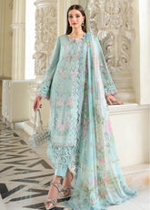 Maria B Luxury Embroidered Lawn 3 Piece Unstitched Suit MB26LLEV2 D-15