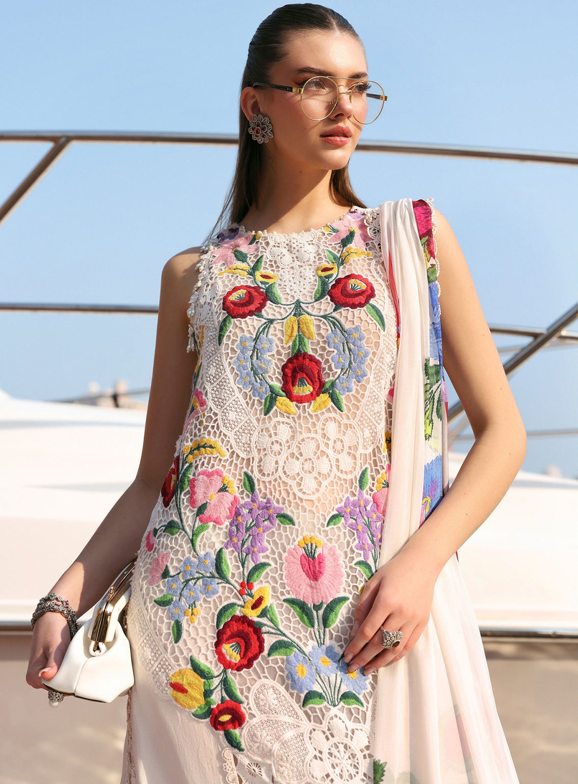 Maria B Luxury Embroidered Lawn 3 Piece Unstitched Suit MB26LLE D-10A Maria B Luxury Embroidered Lawn 3 Piece Unstitched Suit MB26LLE D-10A