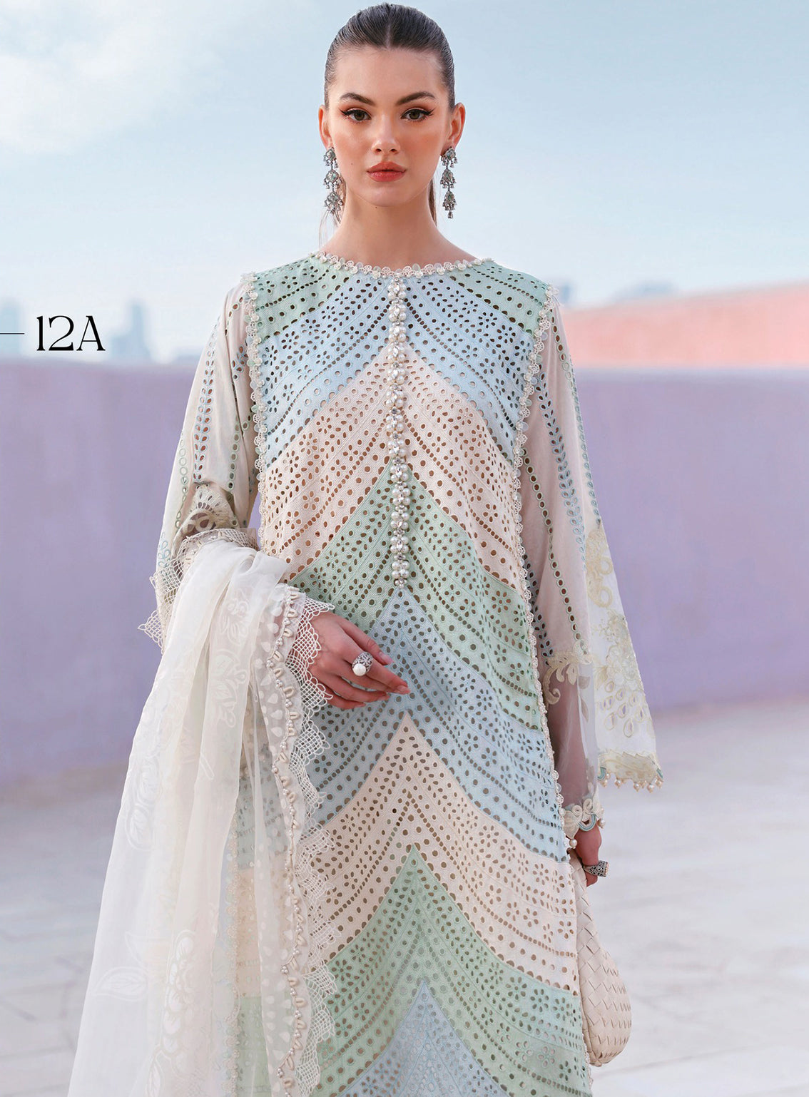 Maria B Luxury Embroidered Lawn 3 Piece Unstitched Suit MB26LLE D-12A Maria B Luxury Embroidered Lawn 3 Piece Unstitched Suit MB26LLE D-12A