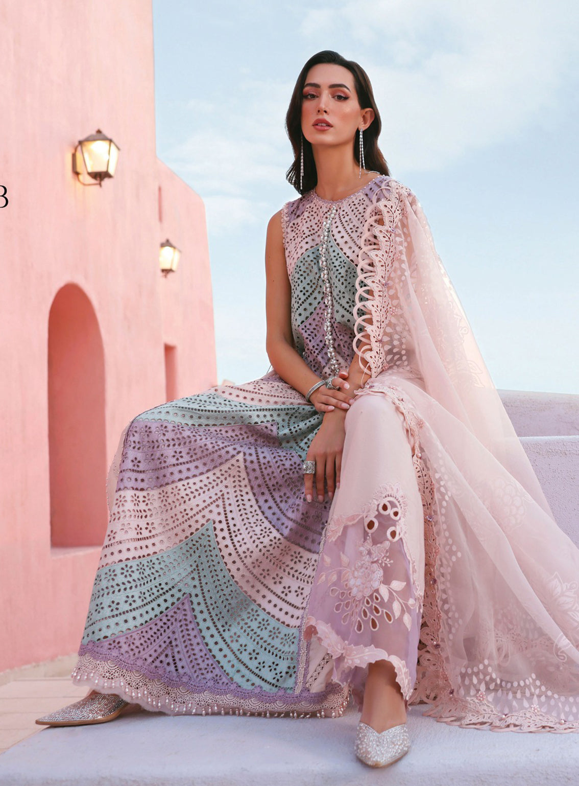 Maria B Luxury Embroidered Lawn 3 Piece Unstitched Suit MB26LLE D-12B Maria B Luxury Embroidered Lawn 3 Piece Unstitched Suit MB26LLE D-12B