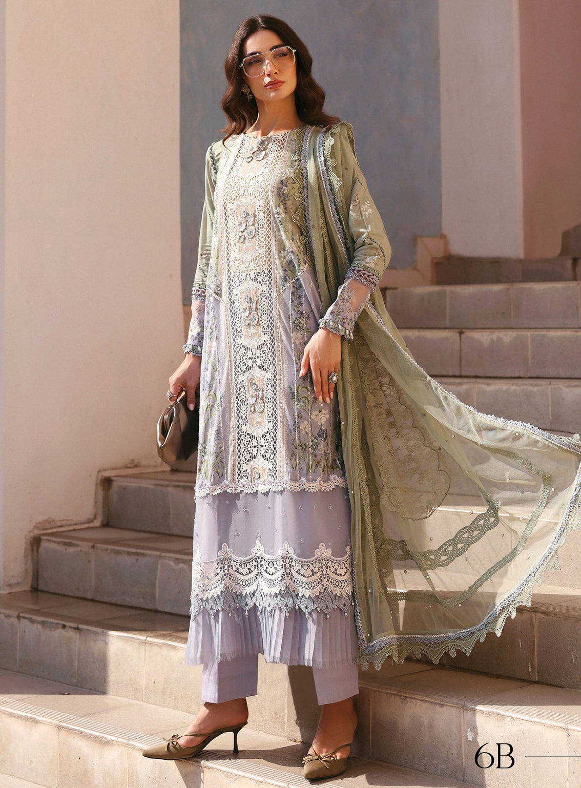 Maria B Luxury Embroidered Lawn 3 Piece Unstitched Suit MB26LLE D-6B Maria B Luxury Embroidered Lawn 3 Piece Unstitched Suit MB26LLE D-6B
