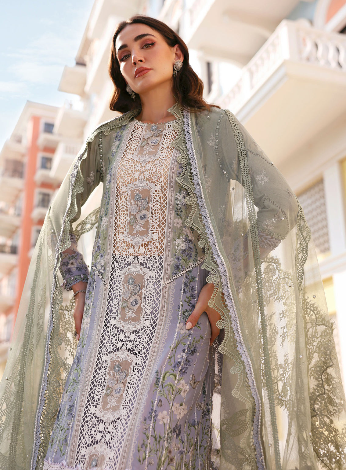 Maria B Luxury Embroidered Lawn 3 Piece Unstitched Suit MB26LLE D-6B Maria B Luxury Embroidered Lawn 3 Piece Unstitched Suit MB26LLE D-6B