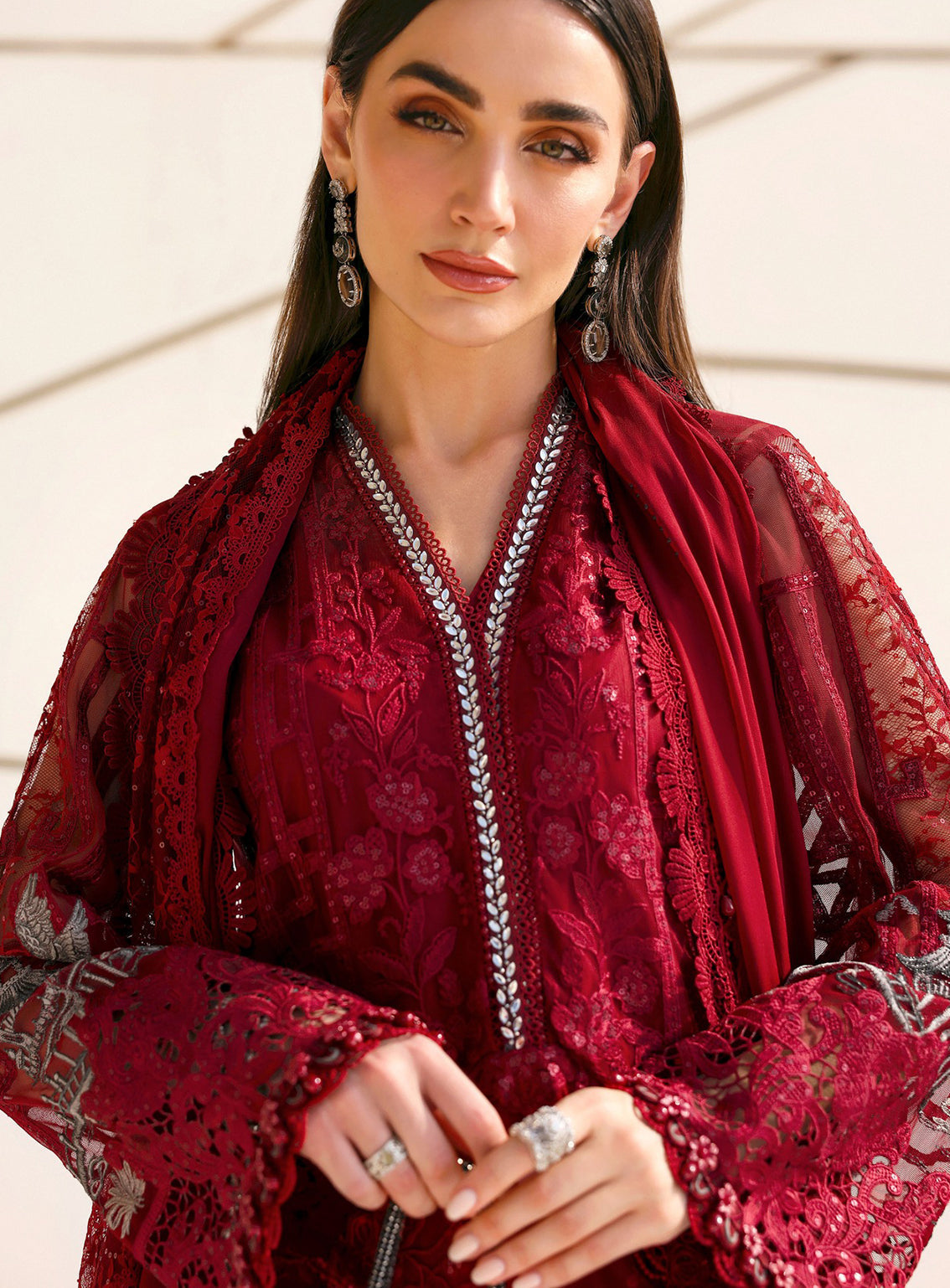 Maria B Luxury Embroidered Lawn 3 Piece Unstitched Suit MB26LLE D-7A Maria B Luxury Embroidered Lawn 3 Piece Unstitched Suit MB26LLE D-7A