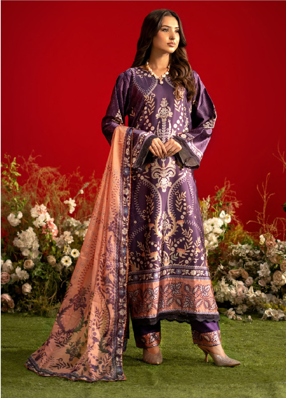 Marine By Rashid Textile Digitaly Printed Luxury Silk 3 Piece Unstitched Suit RT26MLS D-3905 Marine By Rashid Textile Digitaly Printed Luxury Silk 3 Piece Unstitched Suit RT26MLS D-3905