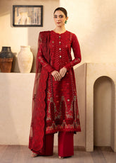 Maryum Hussain Embroidered Lawn Suits Unstitched 3 Piece - MH25LL 06 BERRY