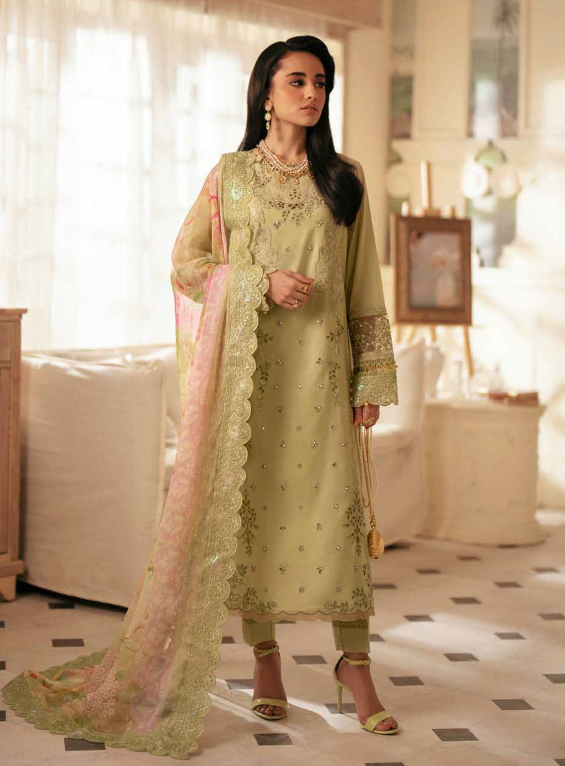 Maya By Nureh Embroidered Lawn Suits Unstitched 3 Piece - NU24MYL NS-143 Maya By Nureh Embroidered Lawn Suits Unstitched 3 Piece - NU24MYL NS-143