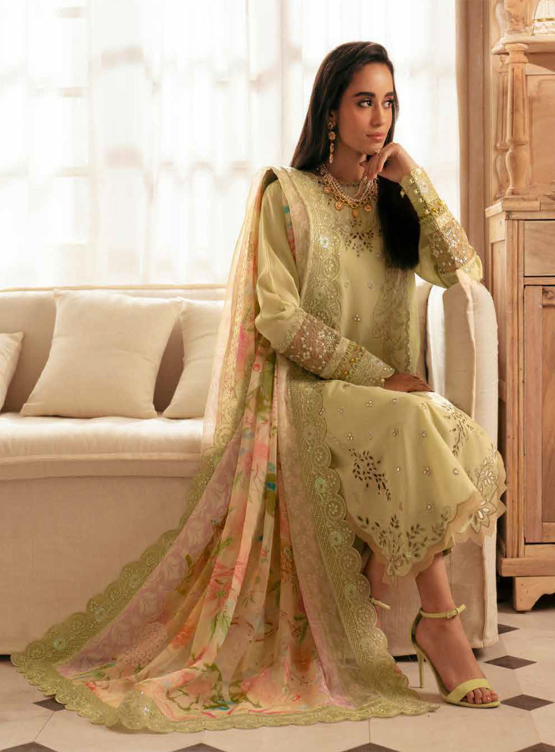 Maya By Nureh Embroidered Lawn Suits Unstitched 3 Piece - NU24MYL NS-143 Maya By Nureh Embroidered Lawn Suits Unstitched 3 Piece - NU24MYL NS-143
