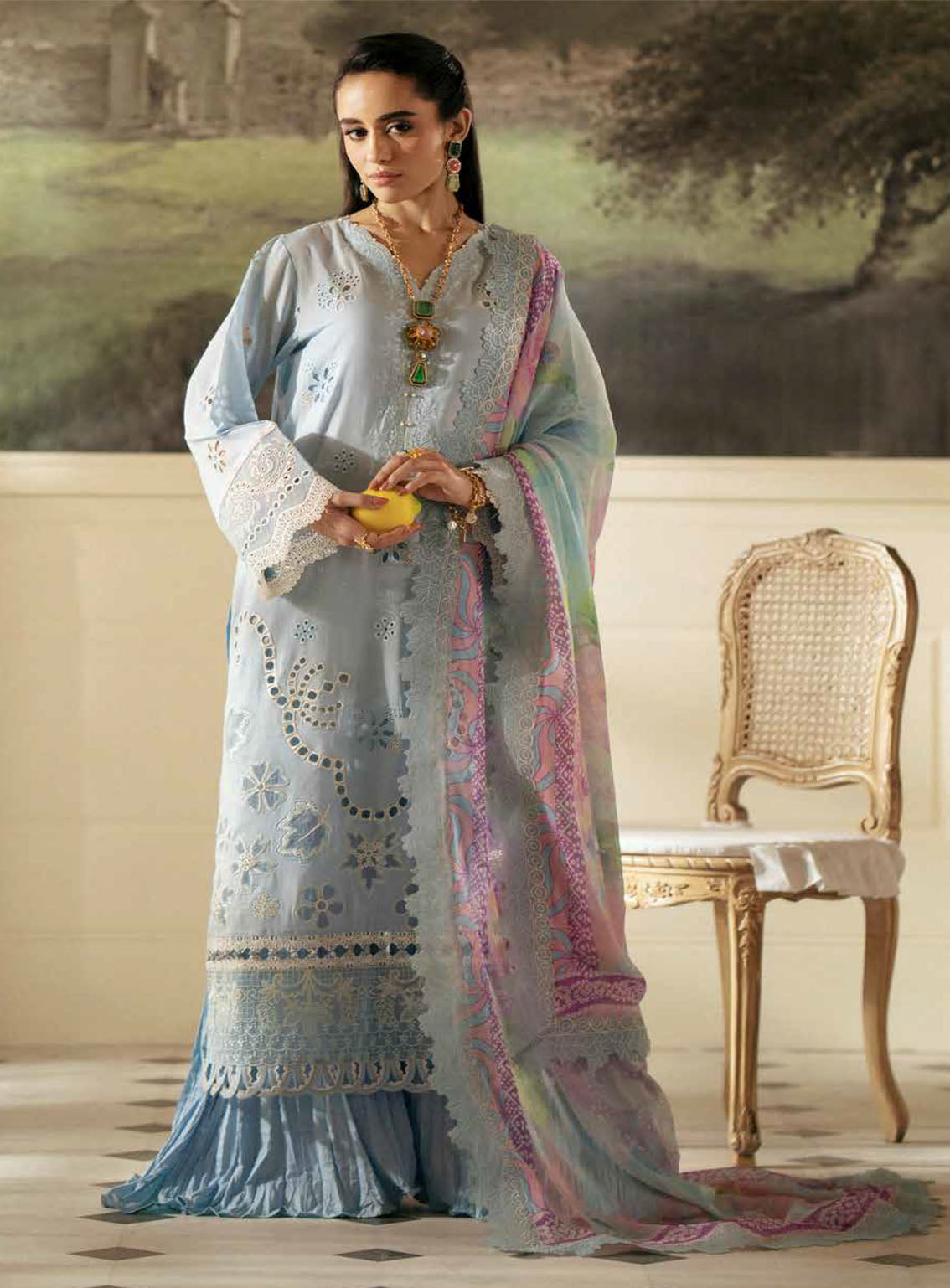 Maya By Nureh Embroidered Lawn Suits Unstitched 3 Piece - NU24MYL NS-145 Maya By Nureh Embroidered Lawn Suits Unstitched 3 Piece - NU24MYL NS-145