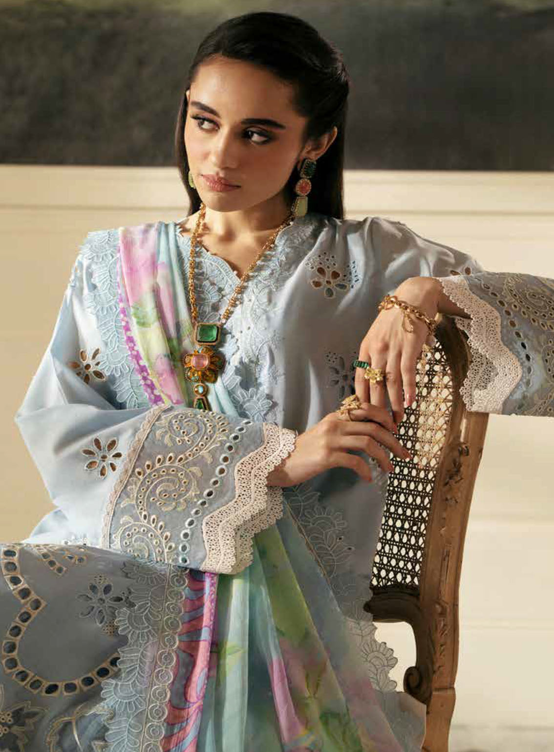 Maya By Nureh Embroidered Lawn Suits Unstitched 3 Piece - NU24MYL NS-145 Maya By Nureh Embroidered Lawn Suits Unstitched 3 Piece - NU24MYL NS-145