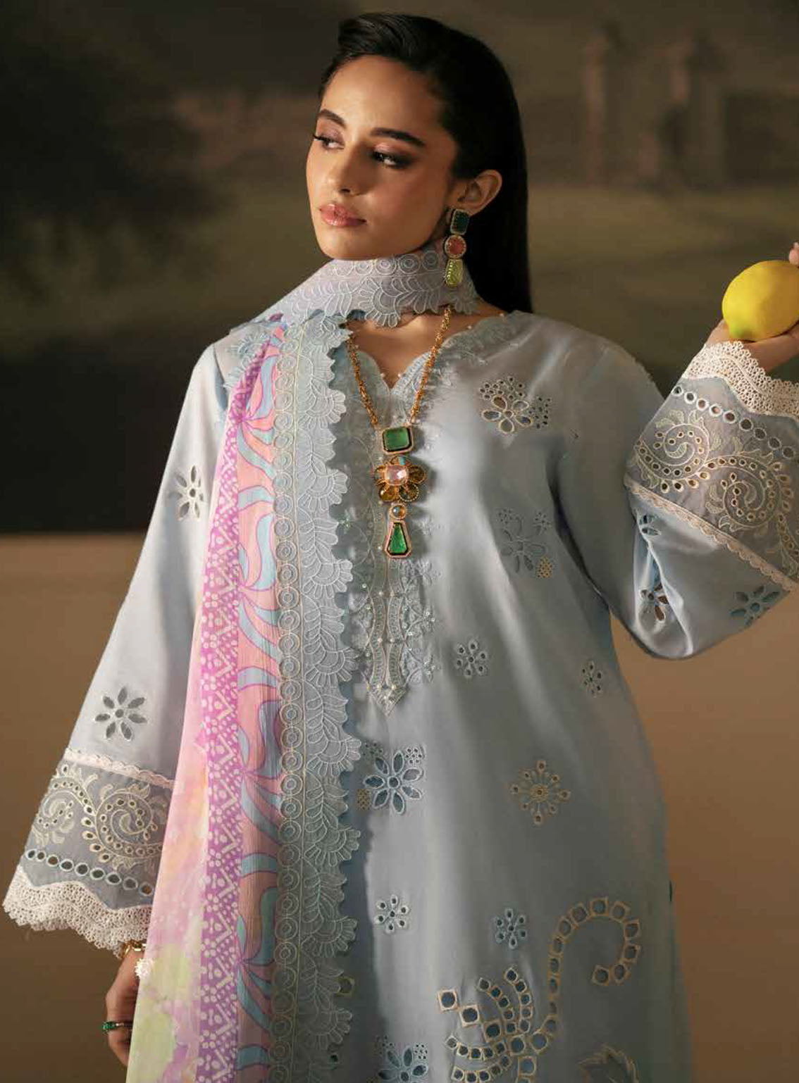 Maya By Nureh Embroidered Lawn Suits Unstitched 3 Piece - NU24MYL NS-145 Maya By Nureh Embroidered Lawn Suits Unstitched 3 Piece - NU24MYL NS-145