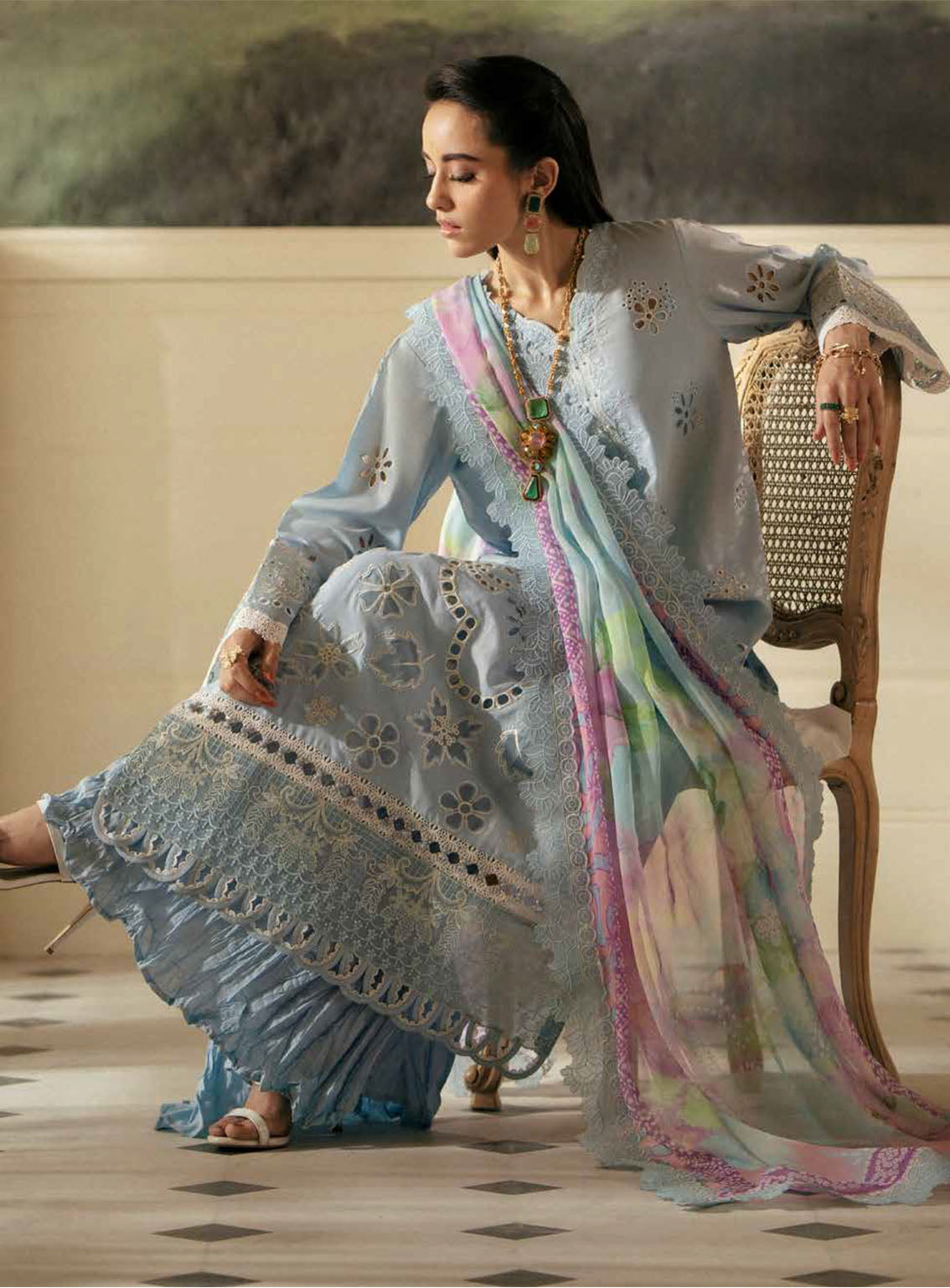 Maya By Nureh Embroidered Lawn Suits Unstitched 3 Piece - NU24MYL NS-145 Maya By Nureh Embroidered Lawn Suits Unstitched 3 Piece - NU24MYL NS-145