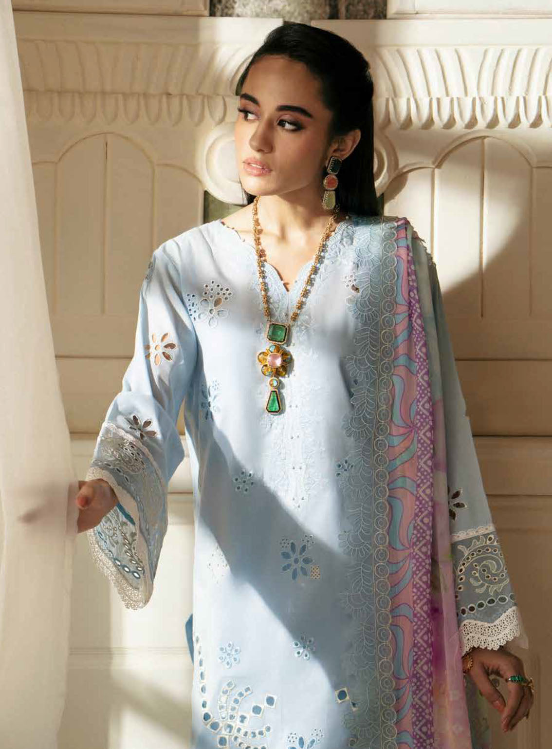 Maya By Nureh Embroidered Lawn Suits Unstitched 3 Piece - NU24MYL NS-145 Maya By Nureh Embroidered Lawn Suits Unstitched 3 Piece - NU24MYL NS-145