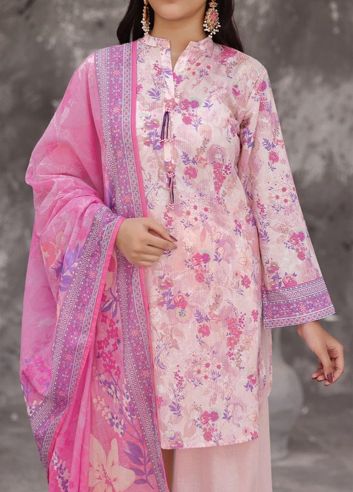Maya By Aizal Printed Cambric 3 Piece Stitched Suit AL26MCV1 D-10 Maya By Aizal Printed Cambric 3 Piece Stitched Suit AL26MCV1 D-10