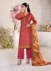 Maya By Aizal Printed Lawn 3 Piece Stitched Suit AL26MPV4 D-845