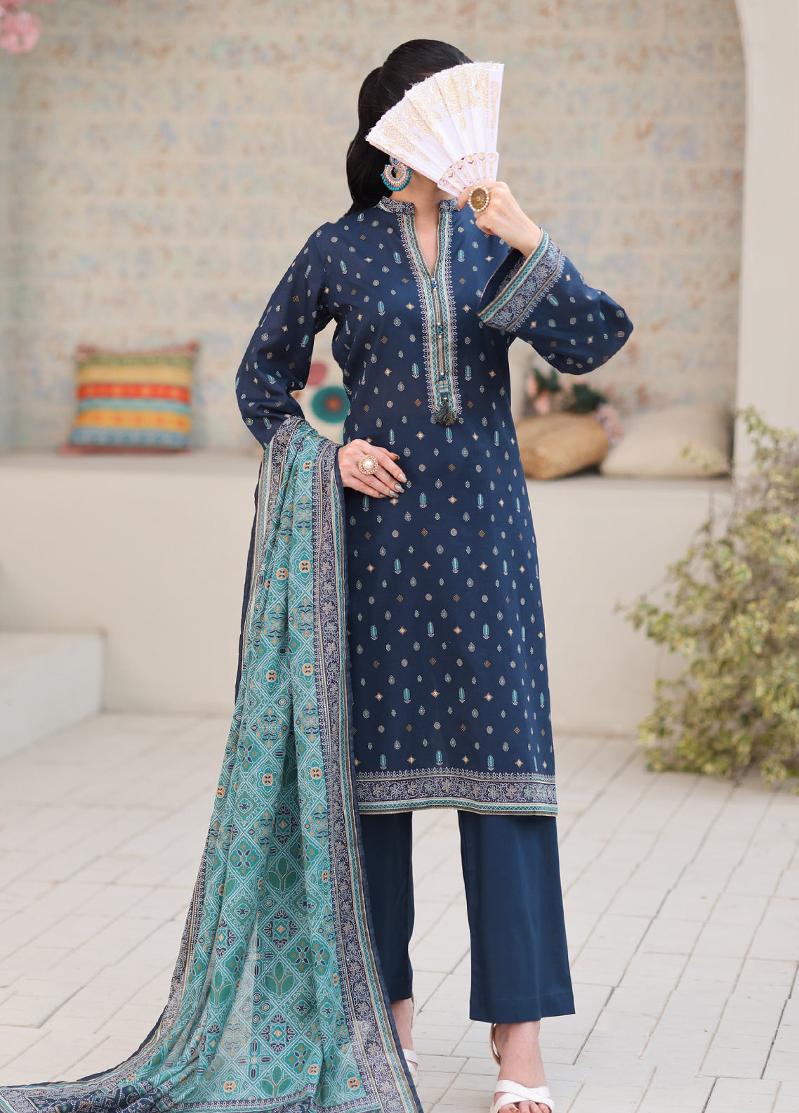 Maya By Aizal Printed Lawn 3 Piece Stitched Suit AL26MPV4 D-848 Maya By Aizal Printed Lawn 3 Piece Stitched Suit AL26MPV4 D-848