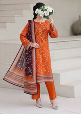 Maya By Aizal Printed Lawn 3 Piece Stitched Suit AL26MPV4 D-856