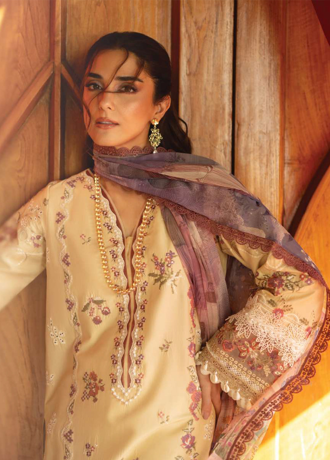 Maya By Imrozia Premium Luxury Embroidered Lawn 3 Piece Unstitched Suit IM26MLL D-151 NAEL Maya By Imrozia Premium Luxury Embroidered Lawn 3 Piece Unstitched Suit IM26MLL D-151 NAEL