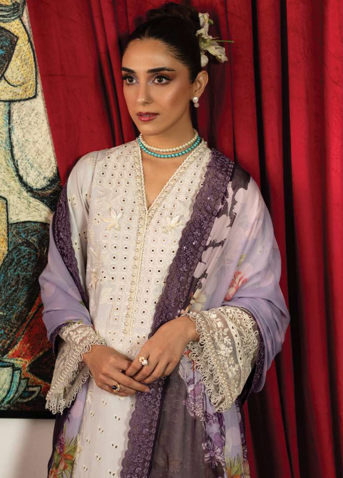 Maya By Imrozia Premium Luxury Embroidered Lawn 3 Piece Unstitched Suit IM26MLL D-153 RAMEEN Maya By Imrozia Premium Luxury Embroidered Lawn 3 Piece Unstitched Suit IM26MLL D-153 RAMEEN